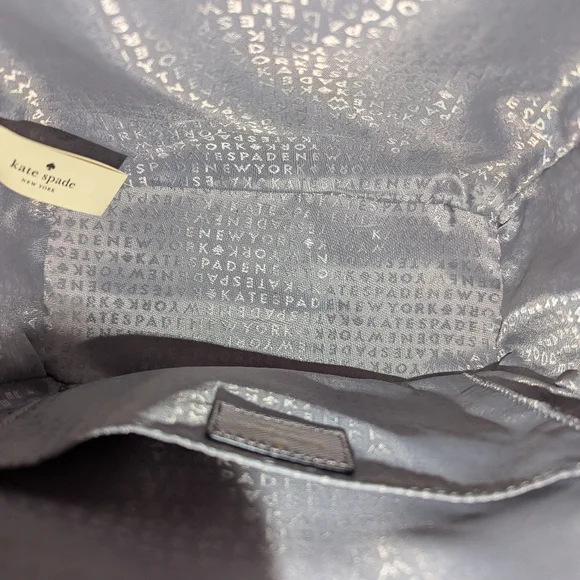 Kate Spade Star Bright Owl Tomi Grey Leather Backpack LNC - Picture 8 of 9